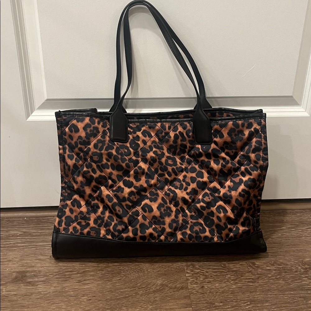 Kurt Geiger Leopard Print Quilted Tote with Black Trim - Picture 6 of 14